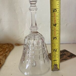 Golden Crown E & R Crystal Bell – Square Cut Geometric Design